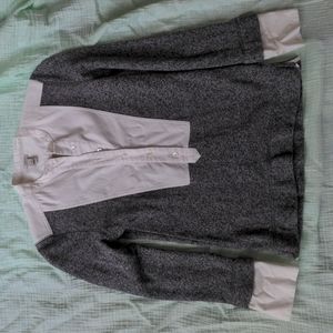 J. Crew Heather Grey & White Tuxedo Sweatshirt XXS
